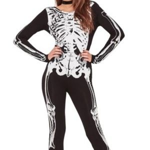 Missguided Body Suit Skeleton Sz 8
